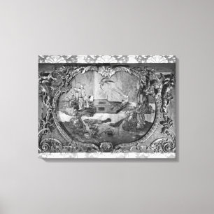 Impressão Em Tela Painel de Overdoor com assunto chinês, c.1730