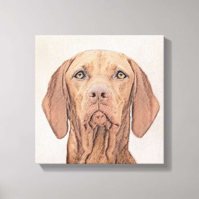 Impressão Em Tela Painting Vizsla - Arte de Cachorro Original (Frente)
