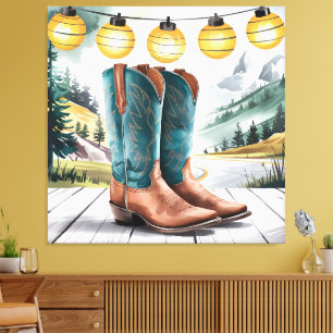 Impressão Em Tela País de Arte de Muro Ocidental