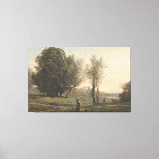 Impressão Em Tela Paisagem, Camille Corot, c 1872 (Frente)