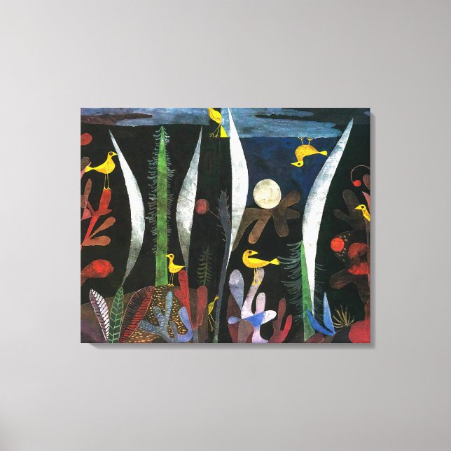 Impressão Em Tela Paisagem com Aves Amarelas | Paul Klee | (Frente)