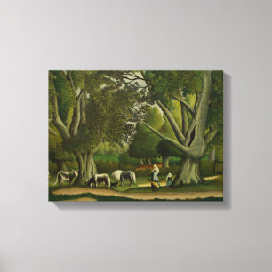 Impressão Em Tela Paisagem com Leiteiras por Henri Rousseau