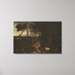 Impressão Em Tela Paisagem com St Jerome