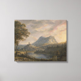Impressão Em Tela Paisagem com um Lago - Paul Sandby - c1808