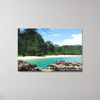 Impressão Em Tela Paisagem da Baía Verde Azul Foto de Viagem Indonés