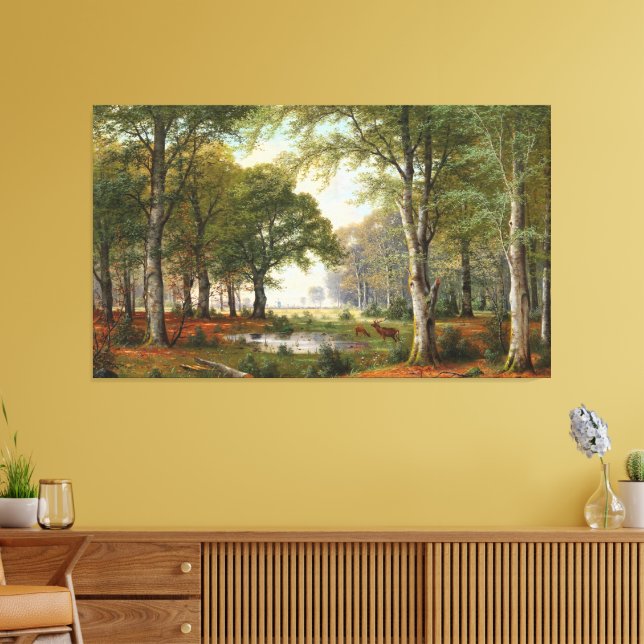 Impressão Em Tela Paisagem da Floresta da Noite (Insitu(Sala de estar))