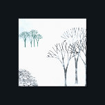 Impressão Em Tela Paisagem da neve invernal<br><div class="desc">Uma paisagem de inverno nevada com árvores e uma parede seca de pedra. Brrr! Arte original de Nic Squirrell.</div>