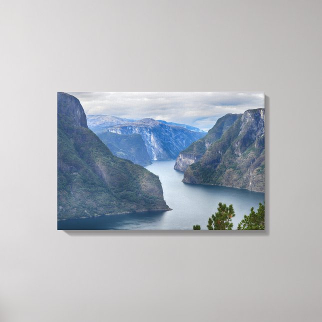 Impressão Em Tela Paisagem da Noruega (Frente)