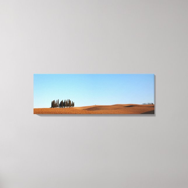 Impressão Em Tela paisagem da Toscana com panorama de tela de cipres (Frente)
