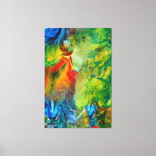 Impressão Em Tela Paisagem de Abstrato de Torção Leve 1