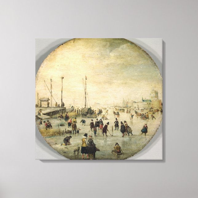 Impressão Em Tela Paisagem de inverno (Frente)