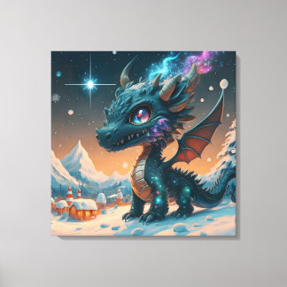 Impressão Em Tela Paisagem de inverno de Chibi Dragon Mystical