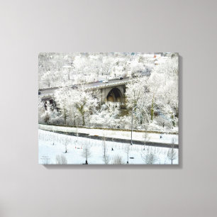 IMPRESSÃO EM TELA PAISAGEM DE INVERNO DUBLIM, OHIO