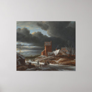 Impressão Em Tela Paisagem de inverno, Jacob Isaacksz. van Ruisdael,