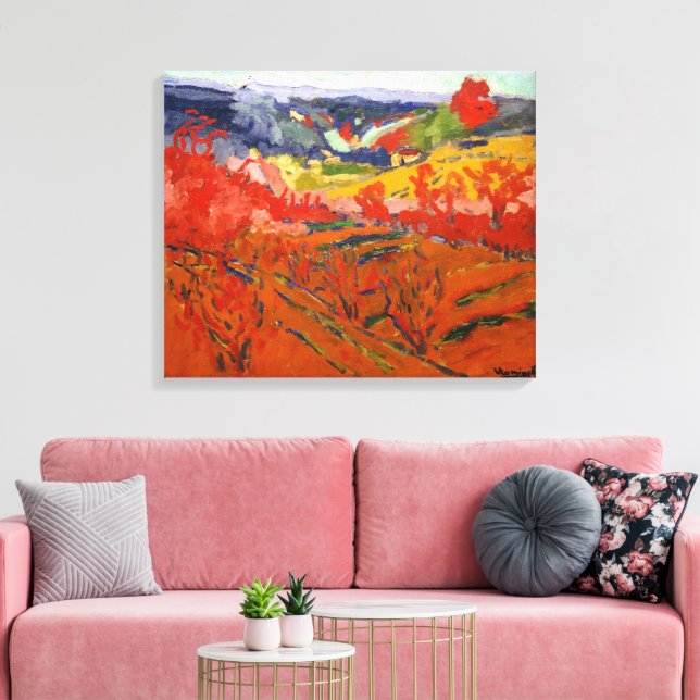Impressão Em Tela Paisagem de outono | Maurice de Vlaminck | (Insitu(Sala de estar))