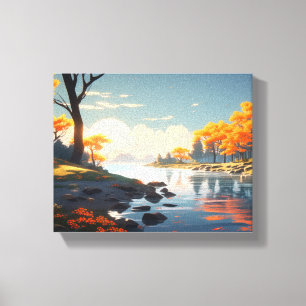 Impressão Em Tela Paisagem de outono Tranquilo