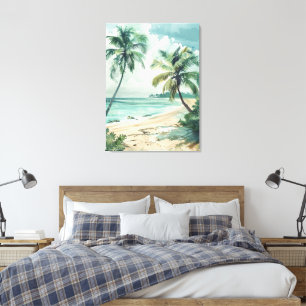 Impressão Em Tela Paisagem de Praia