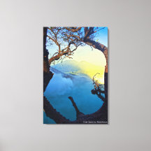 Paisagem de viagem da cratera azul de enxofre da m