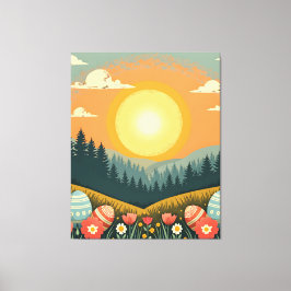 Impressão Em Tela Paisagem do nascer do Sol páscoa