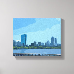 Impressão Em Tela Paisagem do Rio Charles em Boston