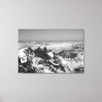 Paisagem dos Alpes Suíços Preto e Branco