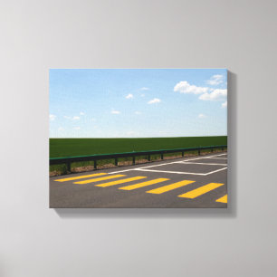 Impressão Em Tela Paisagem e Linhas Pintadas Rodoviárias