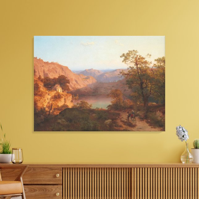 Impressão Em Tela Paisagem Eifel (1843) - Heinrich Funk (Insitu(Sala de estar))