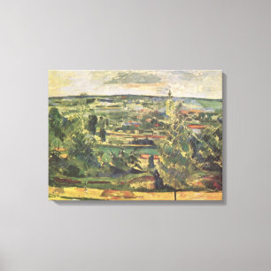 Impressão Em Tela Paisagem em Jas-de-Bouffan - Paul Cezanne