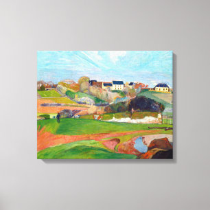 Impressão Em Tela Paisagem em Pouldu pintura de Paul Gauguin