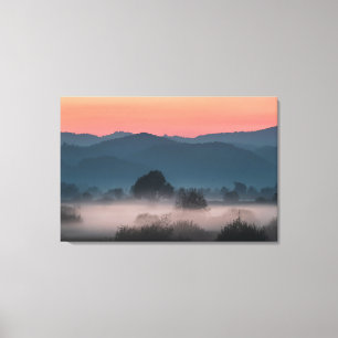 Impressão Em Tela Paisagem encharcada no pôr do sol