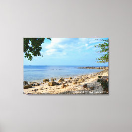 Impressão Em Tela Paisagem Ensolarada de Praia à Beira-Mar Fotografi