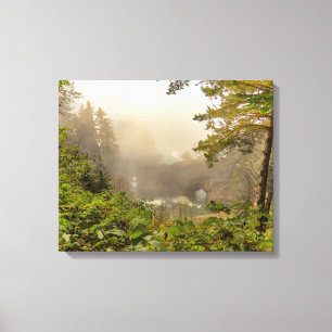 Impressão Em Tela Paisagem Florestal e Oceânica