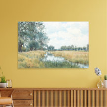 Paisagem fluvial perto de Ruas. Ives, Huntingdonsh