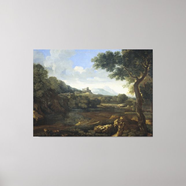 Impressão Em Tela Paisagem, Gaspard Dughet, 1640 - 1645 (Frente)