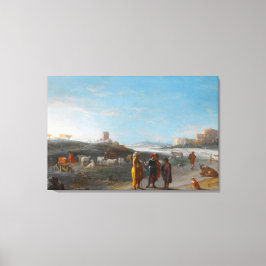 Impressão Em Tela Paisagem italiana com um subje não identificado