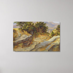 Impressão Em Tela Paisagem italiana da montanha, c.1824