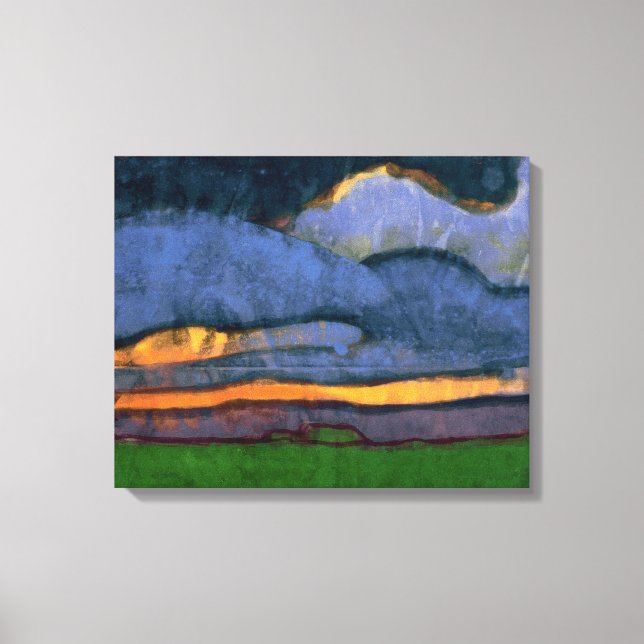 Impressão Em Tela Paisagem Marsh com um Monte | Emil Nolde | (Frente)