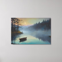 Paisagem matinal de um rio numa floresta nebulosa