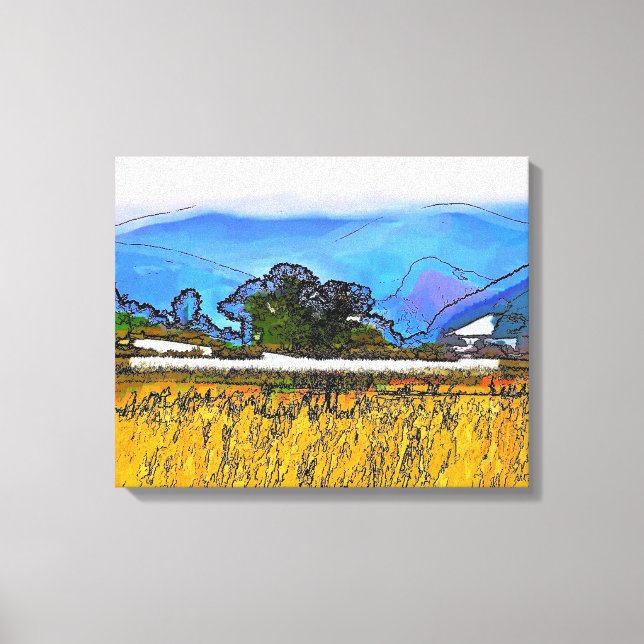 IMPRESSÃO EM TELA PAISAGEM MONTANHA (Frente)