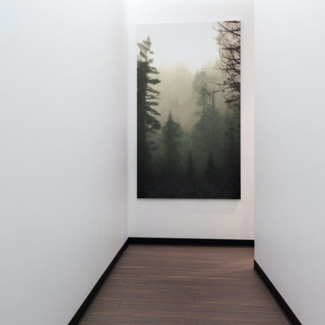 Impressão Em Tela Paisagem Moody Foggy Treescape (Criador carregado)