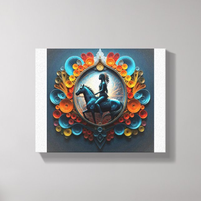 Impressão Em Tela "Paisagem Nativa Americana" (Frente)