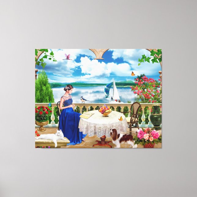 Impressão Em Tela Paisagem Natureza das Montanhas Cascas de Cães de  (Frente)