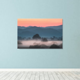 Impressão Em Tela Paisagem nebulosa ao pôr do sol