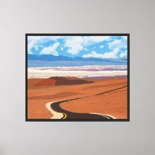 Impressão Em Tela Paisagem Pintada Vale da Morte