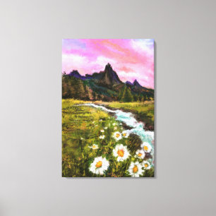 Impressão Em Tela Paisagem primavera - Flor - Pintura Original