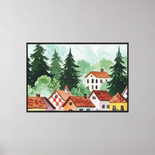 Impressão Em Tela Paisagem rural