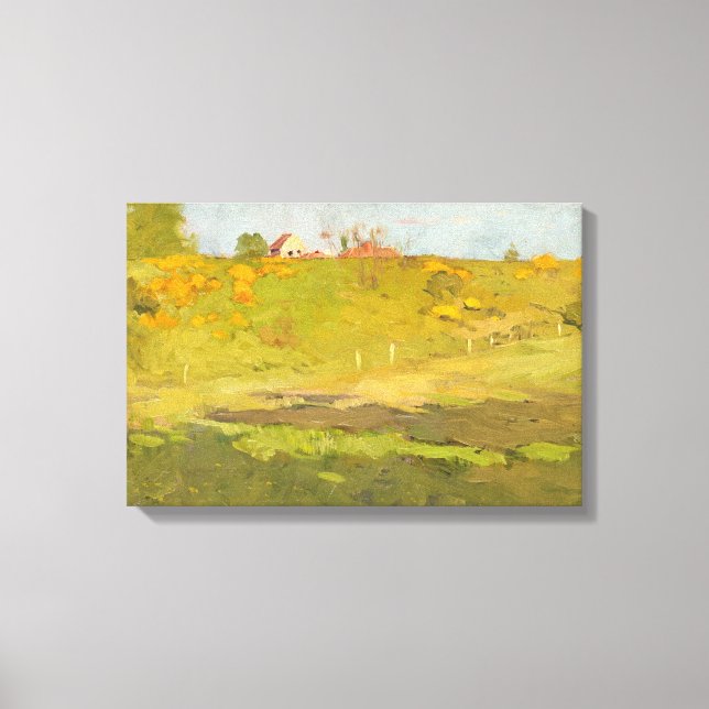 Impressão Em Tela Paisagem rural francesa (por Georg Pauli) (Frente)