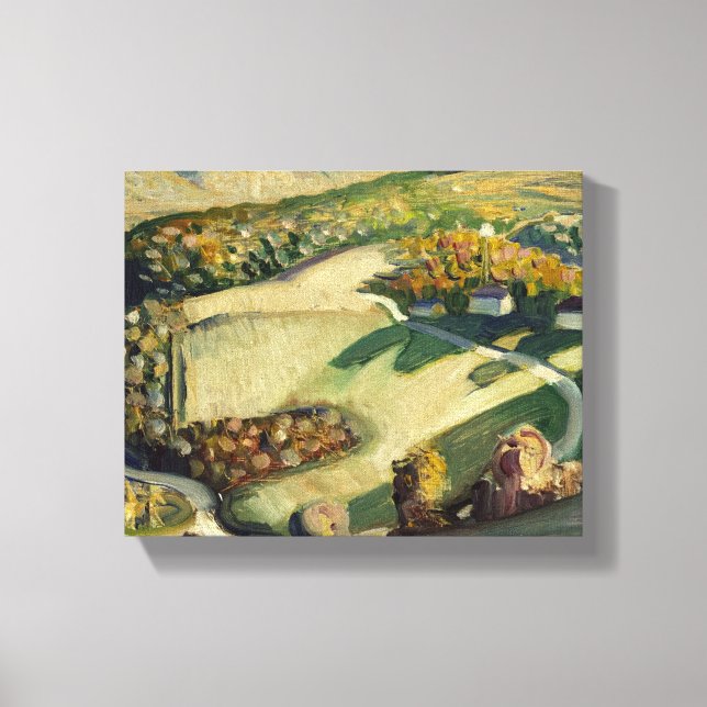 Impressão Em Tela Paisagem rural por Grant Wood (Frente)