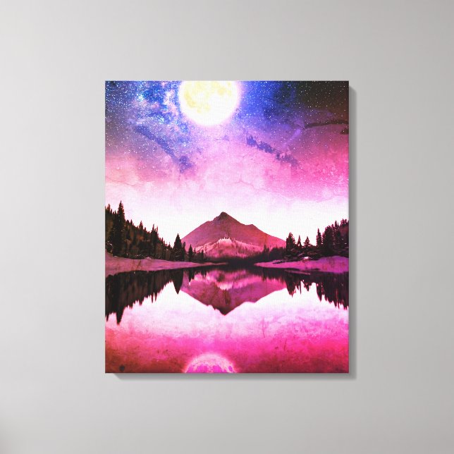 Impressão Em Tela Paisagem sob a luz da Lua (Frente)