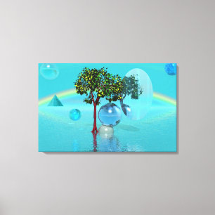 Impressão Em Tela Paisagem Surrealista